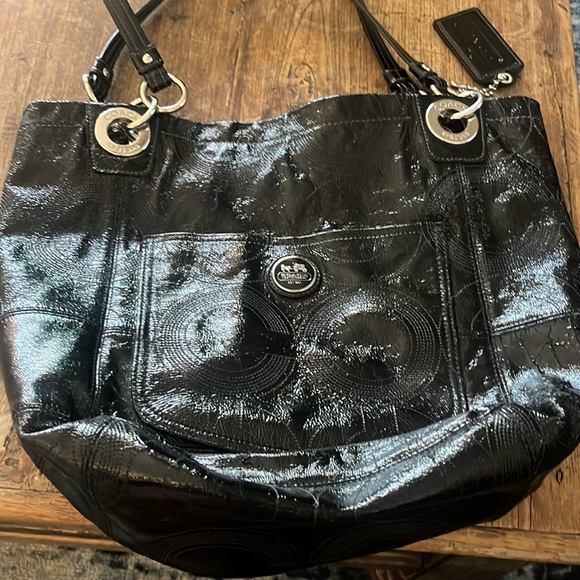 Vintage y2k Coach black shoulder bag with C Monogram - Picture 3 of 7